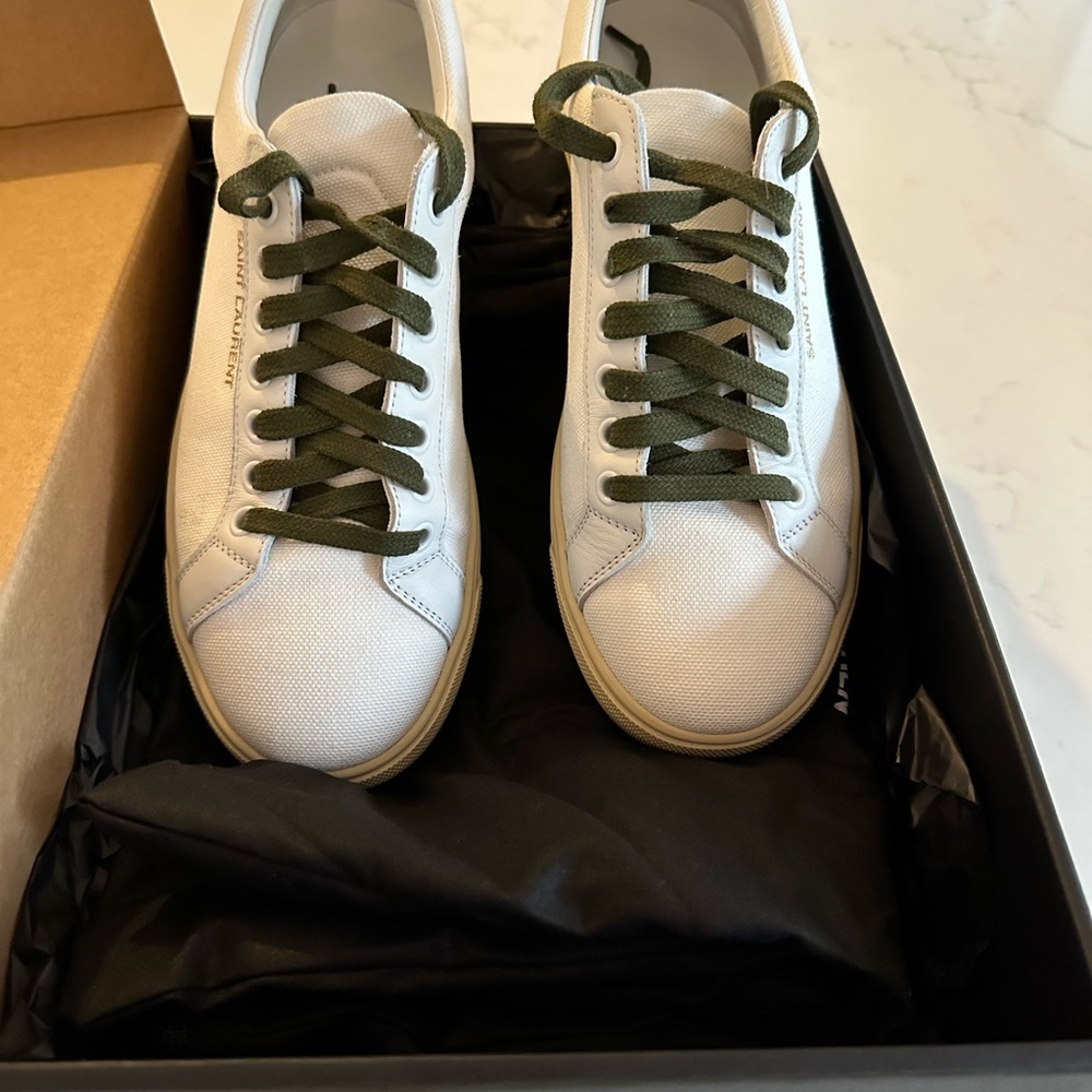 Authentic Saint Laurent Andy Low Top Sneakers